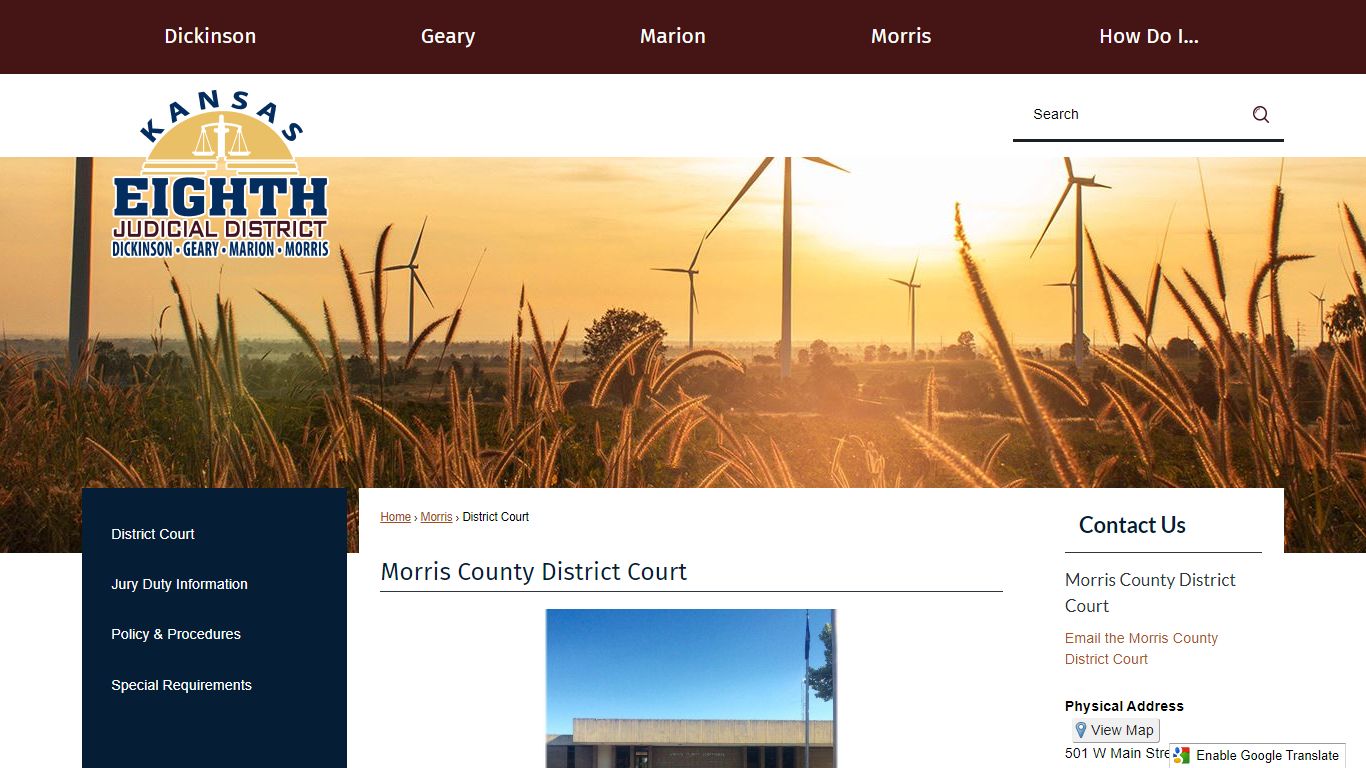 Morris County District Court | 8th Judicial District of Kansas
