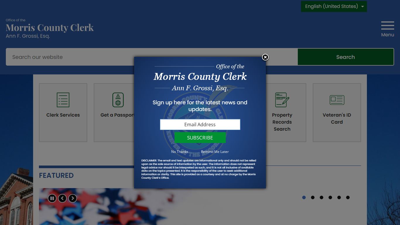 Home | Morris County Clerk